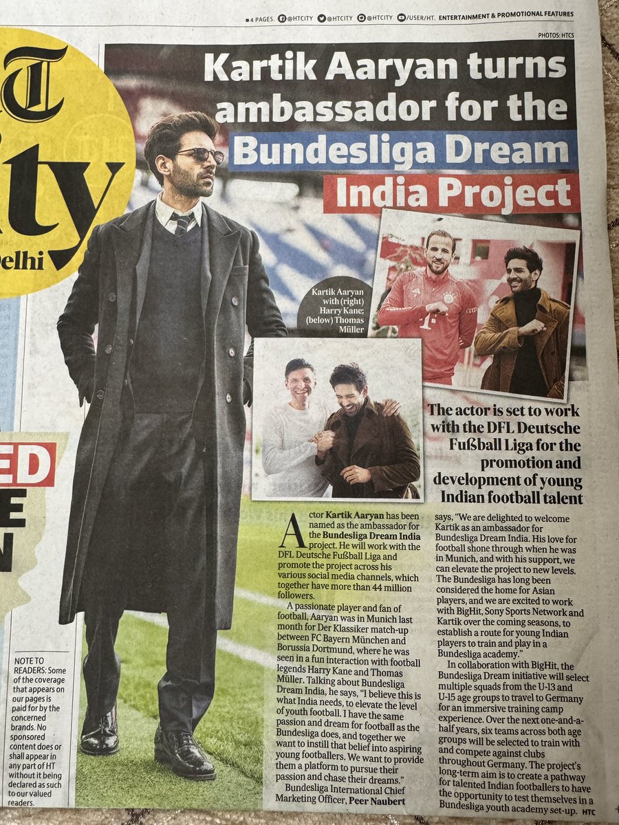 Some good news on #IndianFootball This @Bundesliga_EN Dream India project looks to be a serious one and we can expect some definitive outcome from this project in the form of a talent. My best wishes.