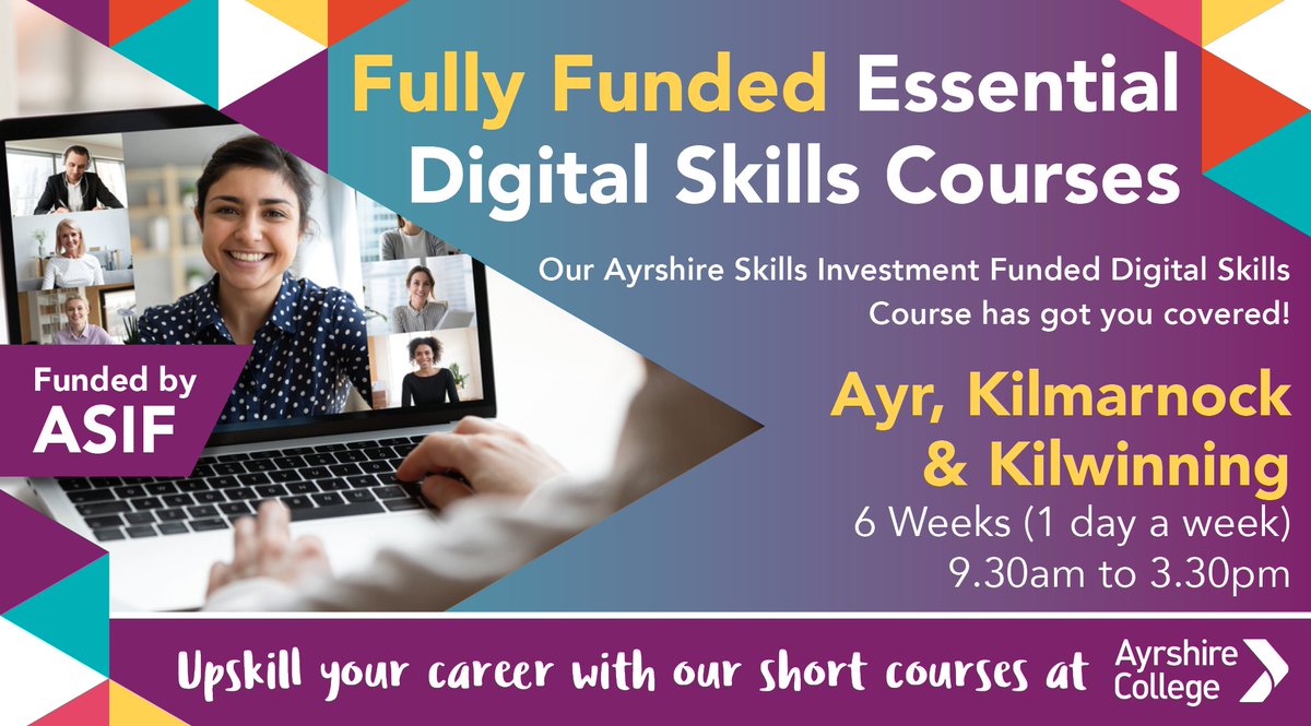 💻 In employment and want to improve your Digital Skills? Our 6 week (1 day a week) Essential Digital Skills course covers a range of programmes from Microsoft Excel and Word, through to cyber security and team building skills. Register interest here: bit.ly/3VSKDgj