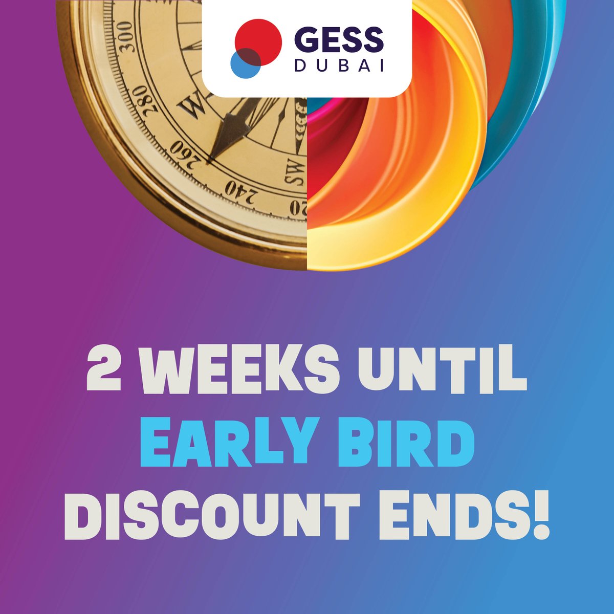 Boost your brand, network with industry leaders, and spotlight your expertise at GESS Dubai 2024! Don't miss out on our Early Bird discount ends, Friday, April 26 2024 Secure a spot: gessdubai.com/lets-get-touch ⏳