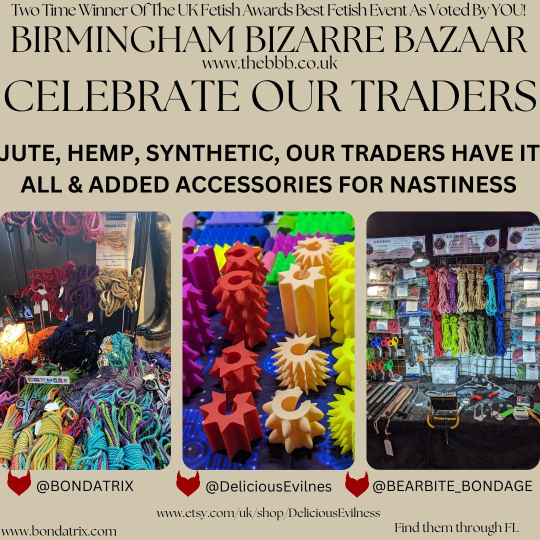 TRADER CELEBRATION Today is all about rope! Are you a lover of the age old art of b0ndage? We have a few traders in house that can facilitate your needs! @bondatrix @BearBiteBondage Delicious Evilnes #LGBTQAI #spotlight #askadvice #tradersupport #mondaymorning #mondayvibes