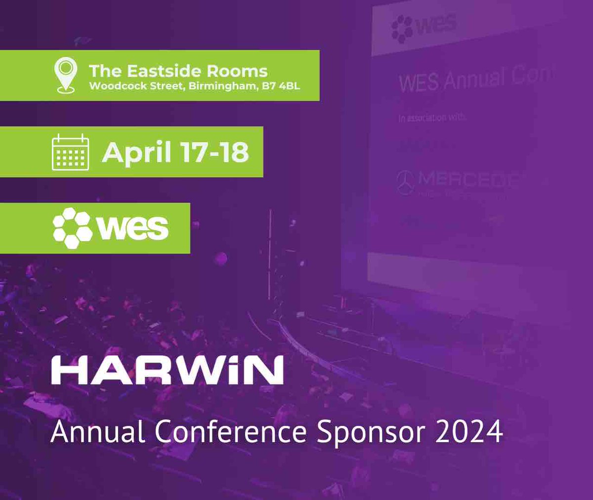 We are delighted that our partner Harwin is one of our 2024 Annual Conference sponsors! And with only 2 days to go we can't wait to join them in Birmingham along with out other generous sponsors! Read more about Harwin: ow.ly/Xmi150RfOlF #WES #WESAnnualConference #Sponsor