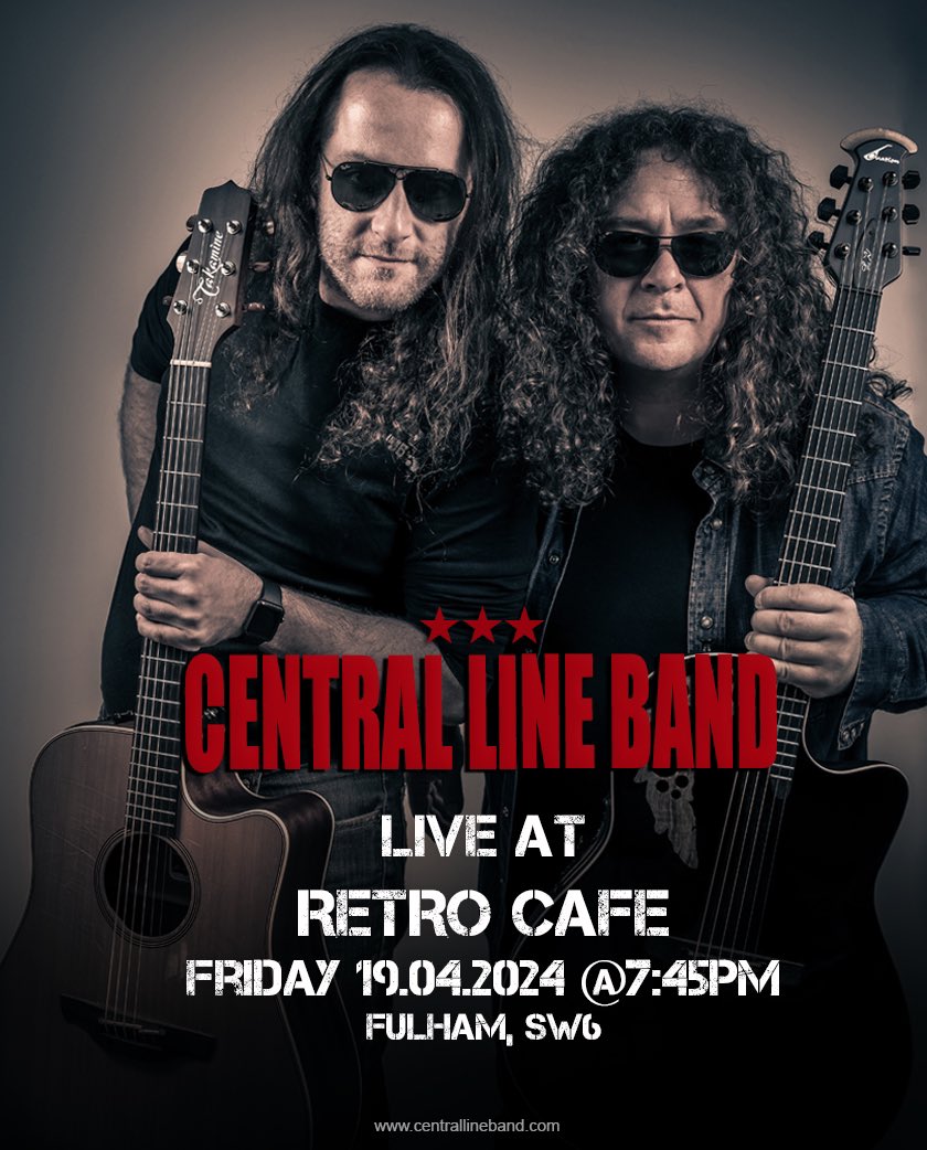 Live on #Friday night 19th #April at Retro Cafe, Munster Road, #Fulham #sw6 #livemusic @ 7:45pm #rock #classicrock #bluesrock #gignight #musiccommunity #livemusicscene #musicevents #events #londongig #giglife #londonlivemusic #musician #musicianlife #musicians #londonbands