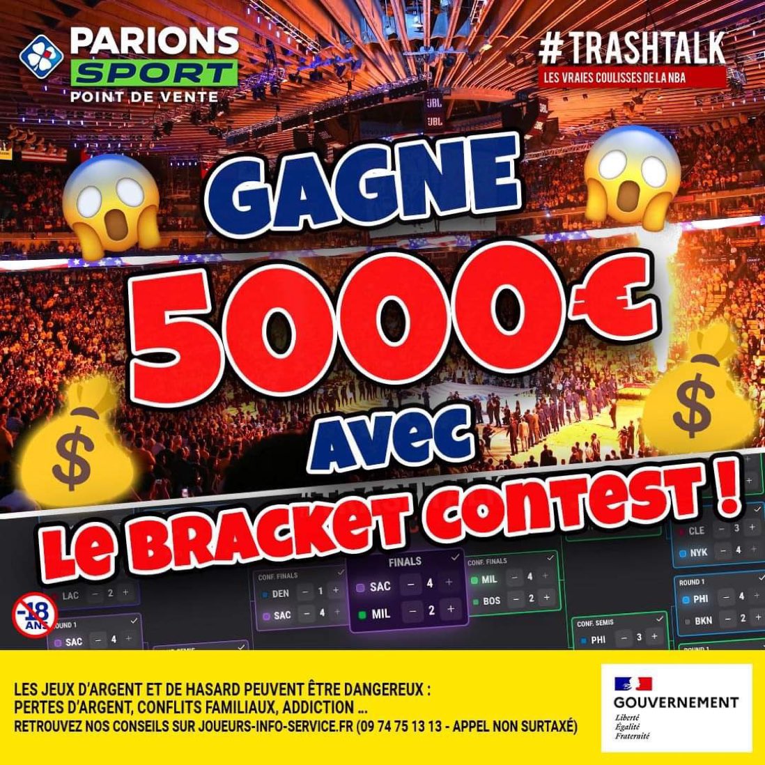 TrashTalk_fr's tweet image. 🚨 LE TRASHTALK BRACKET CONTEST EST OUVERT !! 🚨

REMPLISSEZ LE TABLEAU DES PLAYOFFS 2024 !! 

➡️ bracket2024.trashtalk.co
➡️