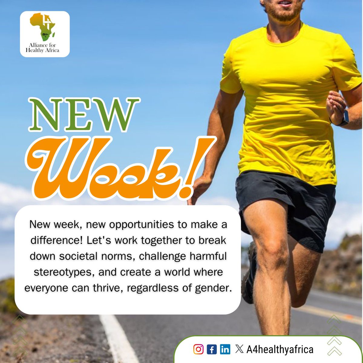 New week, new opportunities to challenge stereotypes and build a world where everyone thrives. Join us! #BreakTheNorms
#HappyNewWeek 
#stayhealthy