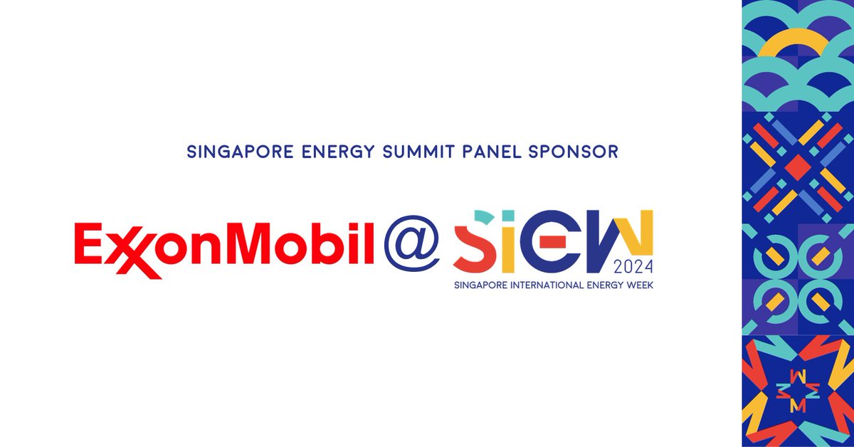 We are thrilled to welcome @ExxonMobil as the #SIEW2024 Singapore Energy Summit Panel Sponsor. Find out more here: siew.gov.sg/sponsors-partn… #NetZeroAtSIEW