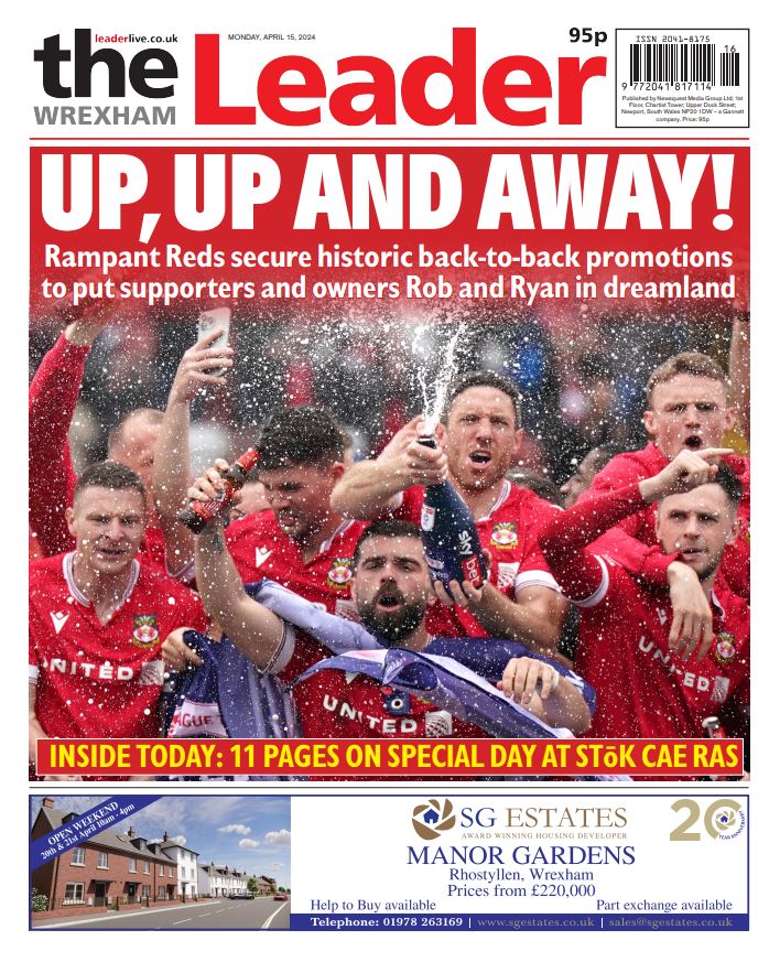 Don't miss out on today's souvenir edition of The Leader - featuring an 11-page special on Wrexham AFC's promotion to League 1 🥳