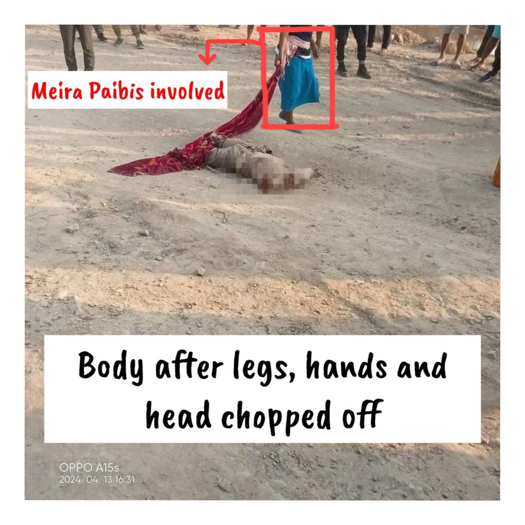 #MeiraPaibis not only instructed r@pe, burned a 7 year old child, blocked Security Forces, they now seem to be engaged in the most horrific killing history has ever seen. We seek separation from them for our survival. #MeiraPaibis #HorrorPaibis #MeiteiMothers #MeiraPaibiMilitants