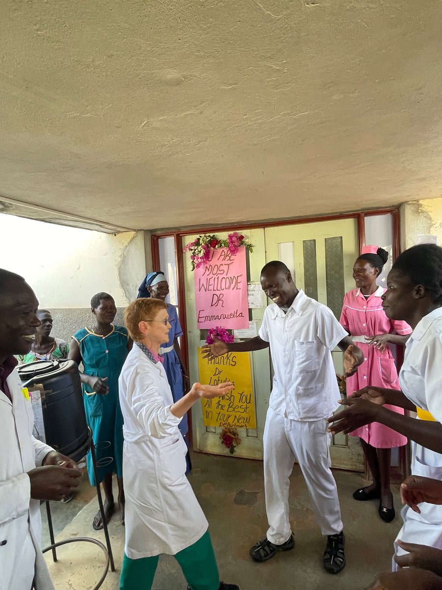 matany_hospital's tweet photo. Joy in Medical Ward as the staff members welcome back Dr Emmanuela Borghi, a long serving volunteer in the Internal Medicine Department. https://t.co/xTIIV6bBDF