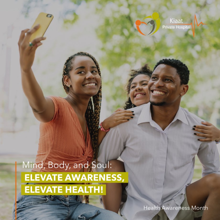 Embrace wellness this Health Awareness Month at Kiaat Private Hospital! From mindful moments to proactive care, let's nurture our bodies and minds together! 🧡💚

#KiaatPrivateHospital #YourHealthIsOurPriority #PatientCenteredCare #KiaatCares #HealthAwarenessMonth