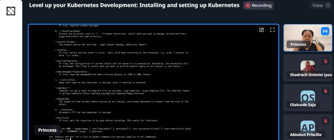 CNCFAbuja's tweet photo. Incase you missed this 

@PrincesOluebube  did it again last week Friday.
Looking forward to our next class. 
#CNCFAbuja  #Kubernetes https://t.co/QXZBjhRufu