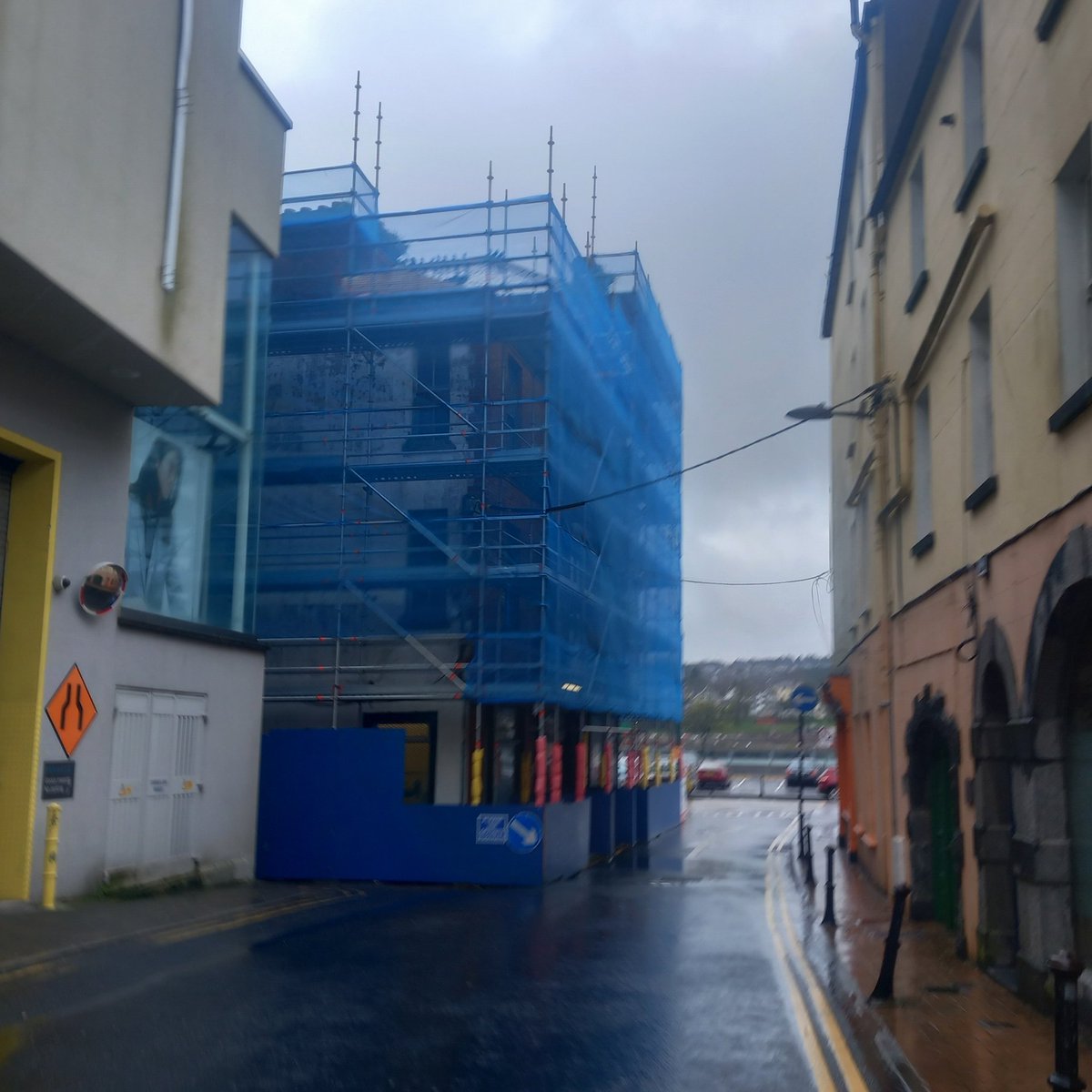 Scaffolding on a building at the northern end of Conduit Lane in #WaterfordCity