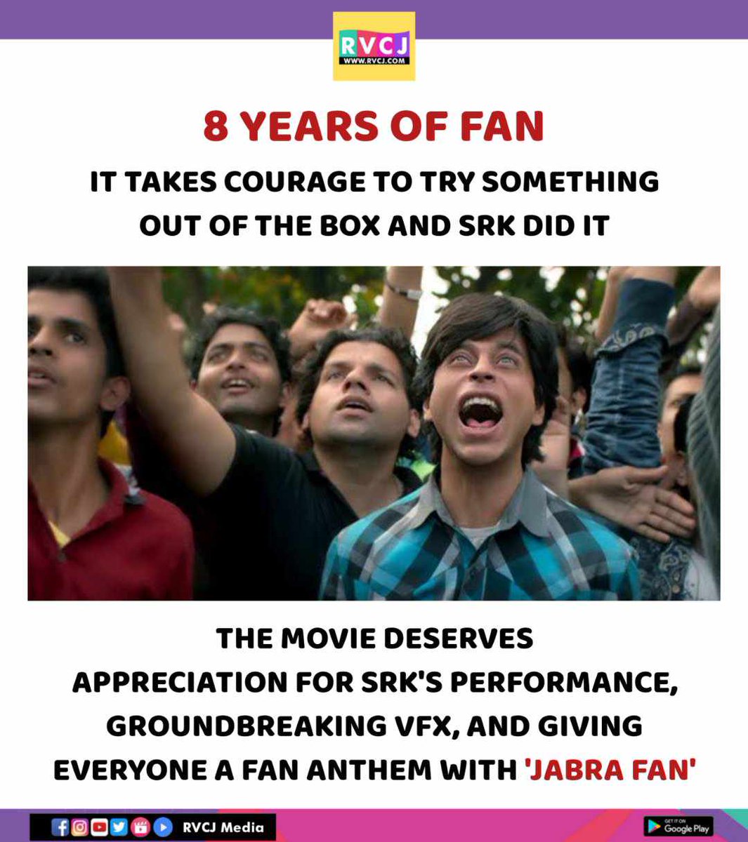 rvcjmovies's tweet photo. 8 years of Fan

#fanmovie #fan #shahrukhkhan @iamsrk https://t.co/c2pFl9NrFW