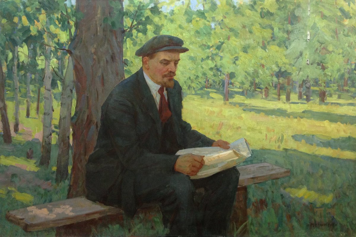 "Lenin in Sokolniki", painting by Alexander Grigorievich Maksimenko, 1962