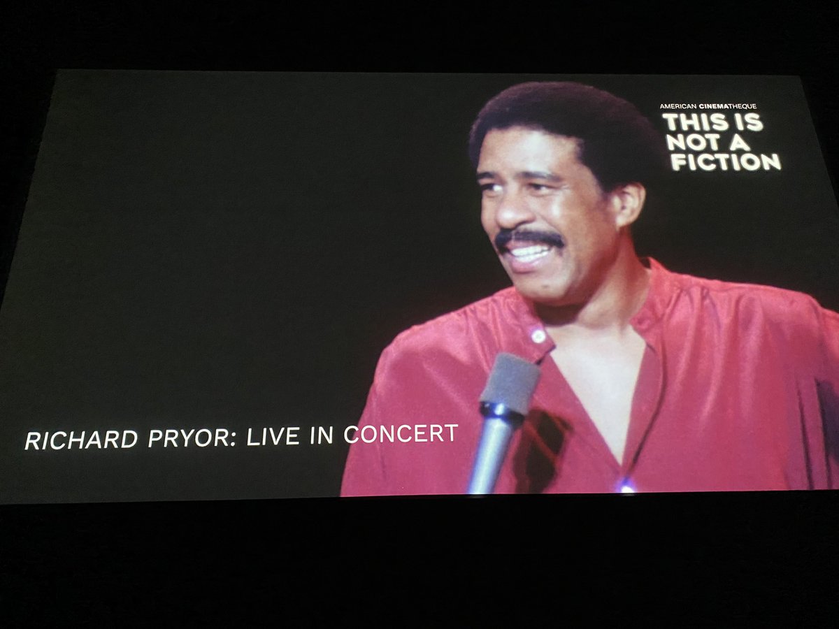 So glad I got to see classic @richardpryor stand up movie as part of #ThisIsNotAFiction at @am_cinematheque!