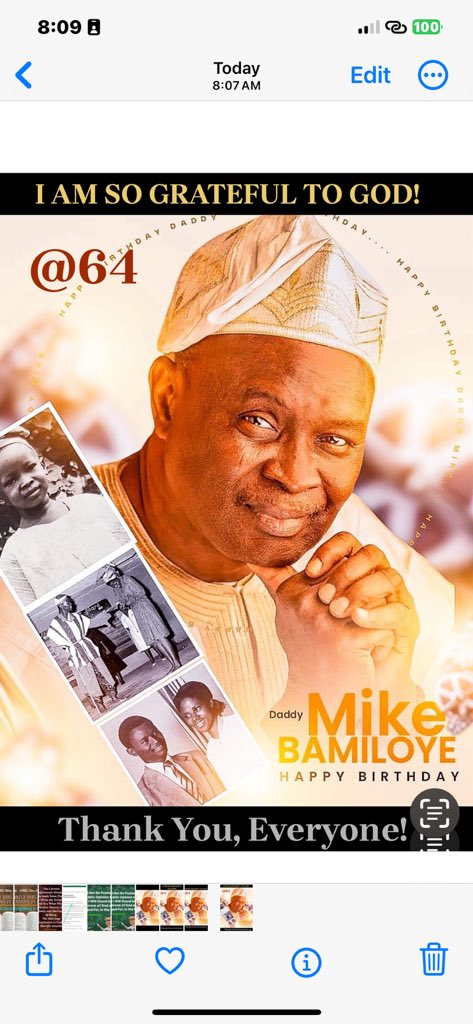mikebamiloye's tweet photo. I AM VERY GRATEFUL. 
How can I thank all those who took their time to Congratulate me on my Birthday? Time will fail me to mention everybody one after the other. do many Goodwill Messages and Prayers.
 I AM VERY GRATEFUL!
So many prayers and Messages of hope and encouragement came up on my timeline. THANK YOU SO MUCH, EVERYONE, FOR THE GOOD WILL MESSAGES AND CEASELESS PRAYERS. MY WIFE AND I  AND MY FAMILY, ARE VERY GRATEFUL FOR ALL YOUR LOVE AND GREETINGS. 
MAY THE LORD GOD HIMSELF BLESS YOU AND LIFT YOU UP. AMEN.
May the Lord bring forth people to celebrate you too. 
May the Heaven open over you for Multiple Blessings and Favor of God. 
Thank you so much for your Prayers and Greetings.