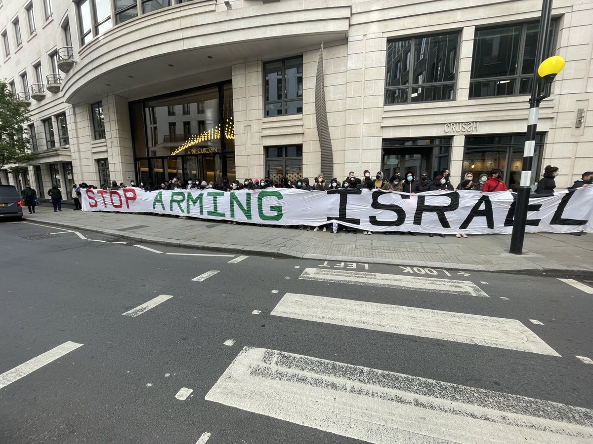London, 8am 100+ people Feminist Blockade of London Metric—the landlords of Elbit, BAE Systems & Boeing