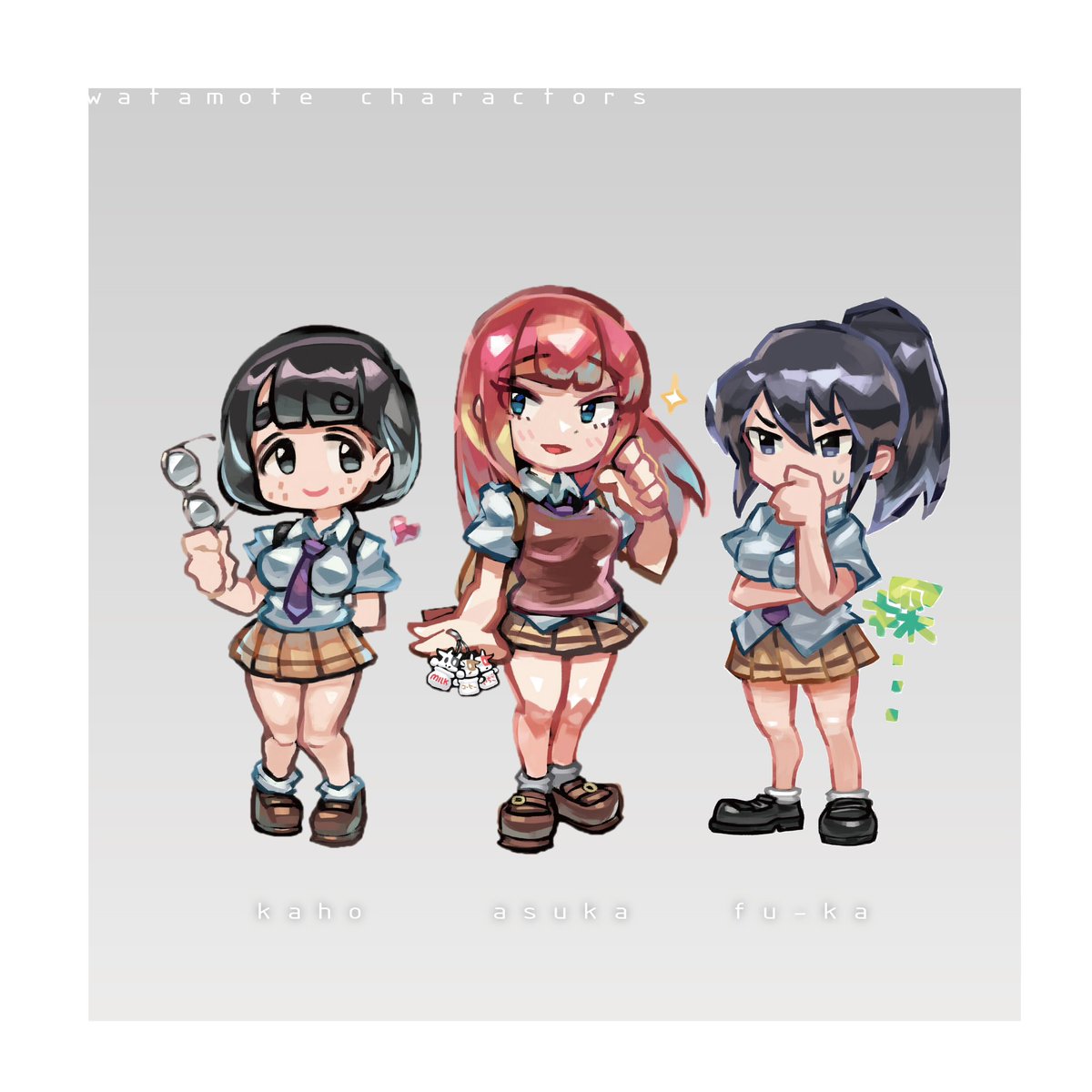 わたモテキャラクターズ
夏帆&明日香&風夏

#わたモテ　#モテ即13