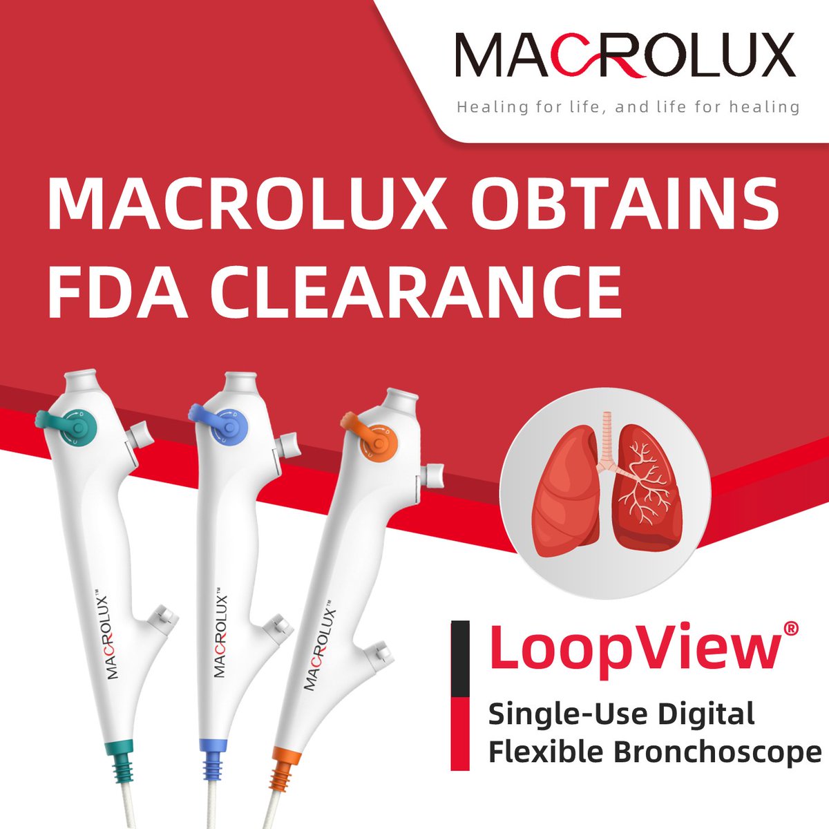 MacroLux Medical (@macroluxmedical) on Twitter photo 🎉 Excited to announce #FDA certification for our groundbreaking product, LoopView® Single-Use Digital Flexible #Bronchoscope! 
See the full press release here:
microlite.cn/info-detail/ma…
 #Endoscope #Bronchoscopy #FDAApproved #MacroLux 🎉 Excited to announce #FDA certification for our groundbreaking product, LoopView® Single-Use Digital Flexible #Bronchoscope! 
See the full press release here:
microlite.cn/info-detail/ma…
 #Endoscope #Bronchoscopy #FDAApproved #MacroLux