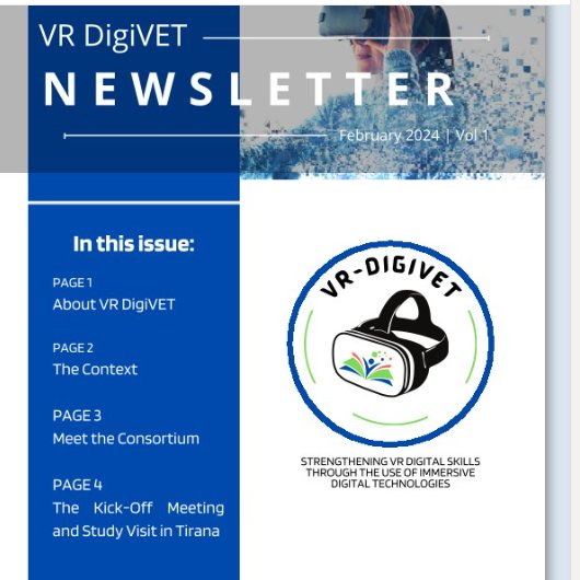 📰The first newsletter of the #VRDigiVet project to strengthen #digital skills in #VocationalTraining is now available

📰Ya disponible el 1er boletín del proyecto #VRDigiVet para fortalecer las capacidades #digitales en #FormaciónProfesional

🌐linkedin.com/company/vr-dig…