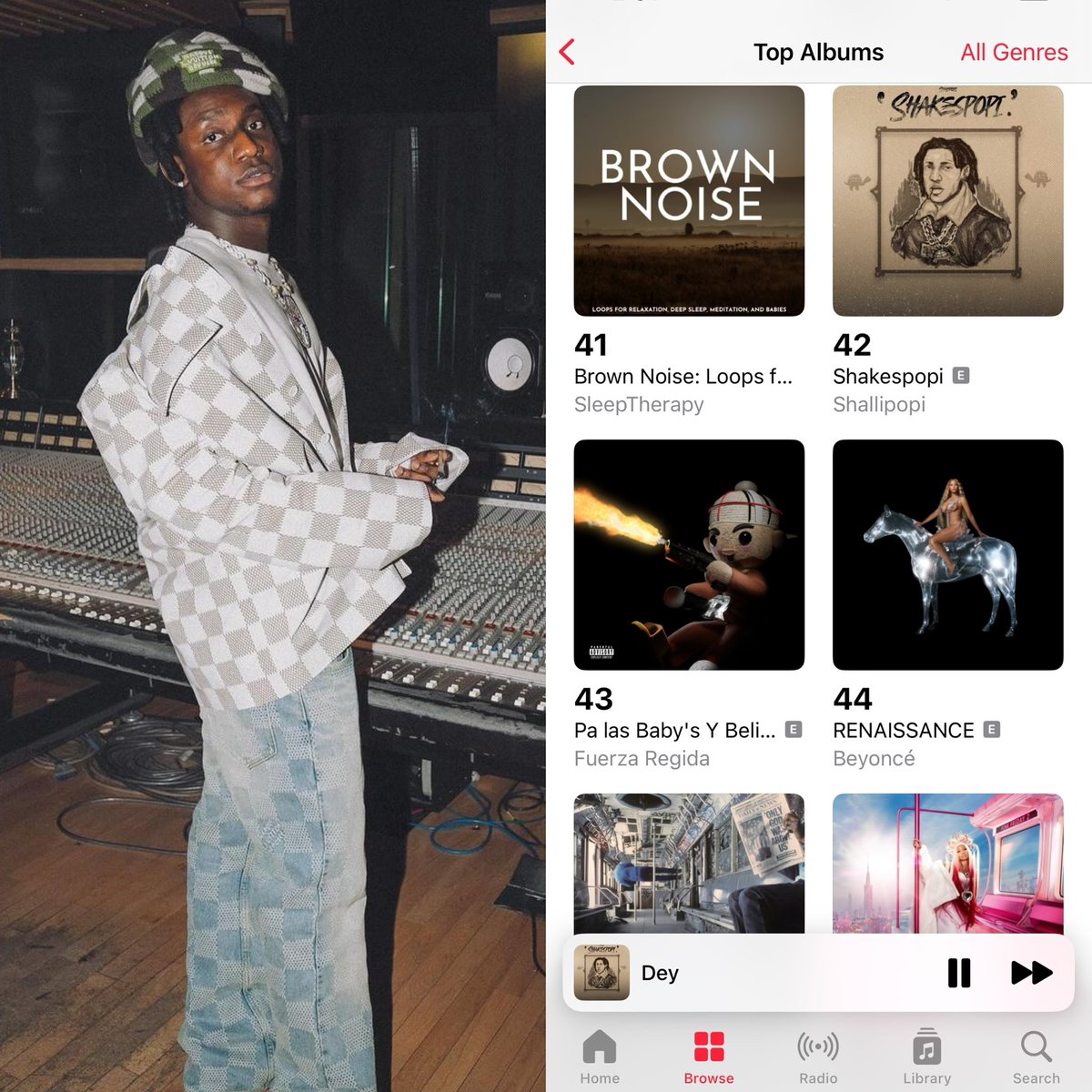 • Shallipopi’s album is in the top 50 on US Apple Music, currently at number 42.