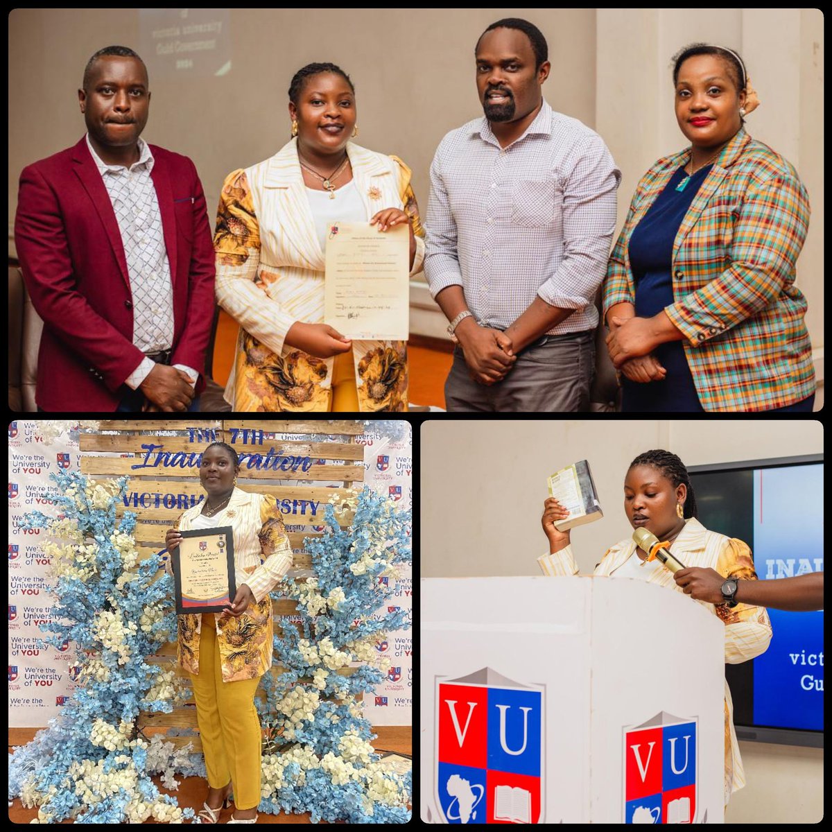 unclesam016's tweet photo. We are grateful to have you our new leader Marie Victoria University is blessed to have you very hardworking lady, smart more blessings, for the transformative power of faith and community. We love you! https://t.co/cvMt1TXYmU