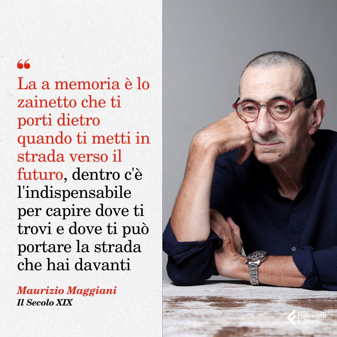 'La memoria è lo zainetto che ti porti dietro quando ti metti in strada verso il futuro, dentro c'è l'indispensabile per capire dove ti trovi e dove ti può portare la strada che hai davanti'. In libreria con 'La memoria e la lotta' Maurizio Maggiani su @LaStampa #15aprile