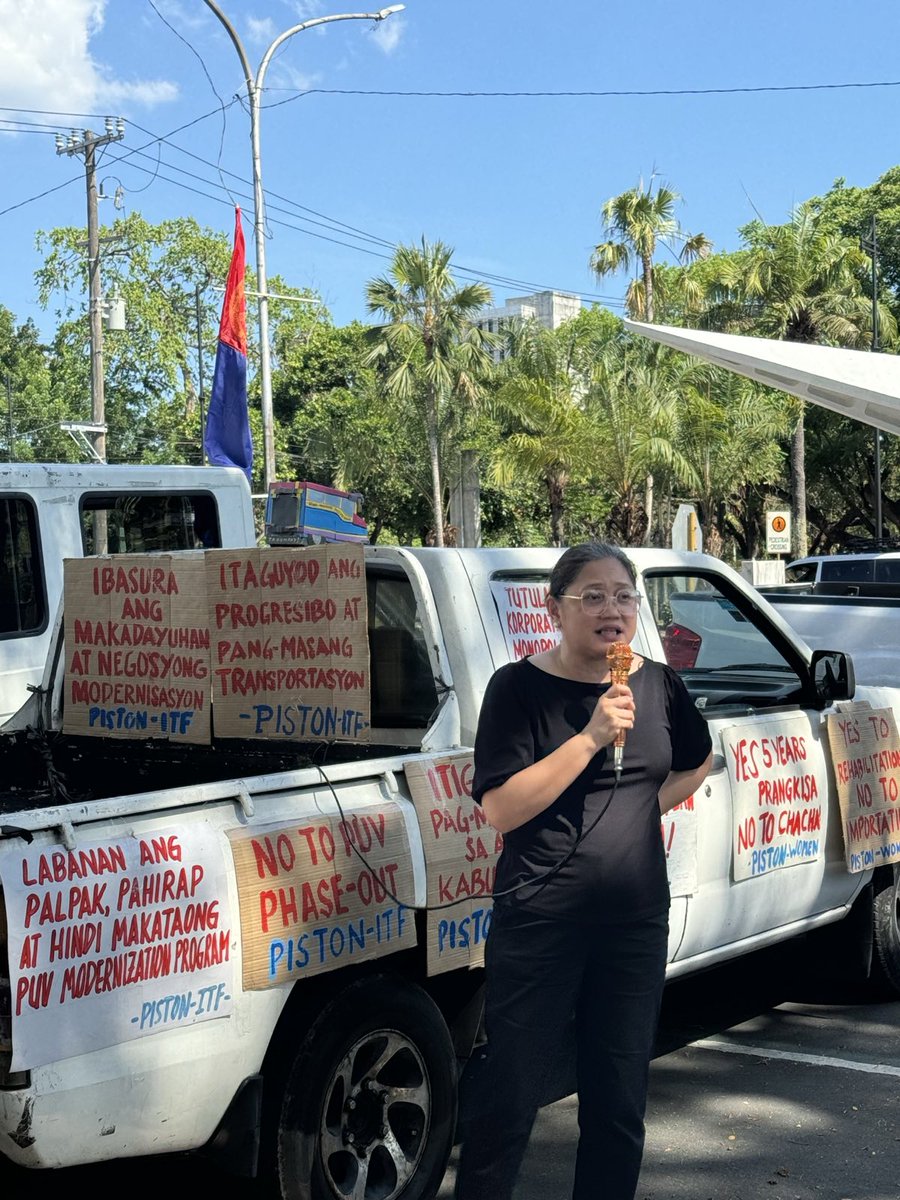 Today, Gabriela Women's Party joined thousands of jeepney drivers, operators, and commuters in the nationwide transport strike calling for a progressive public mass transportation system in the country. #NoToJeepneyPhaseout