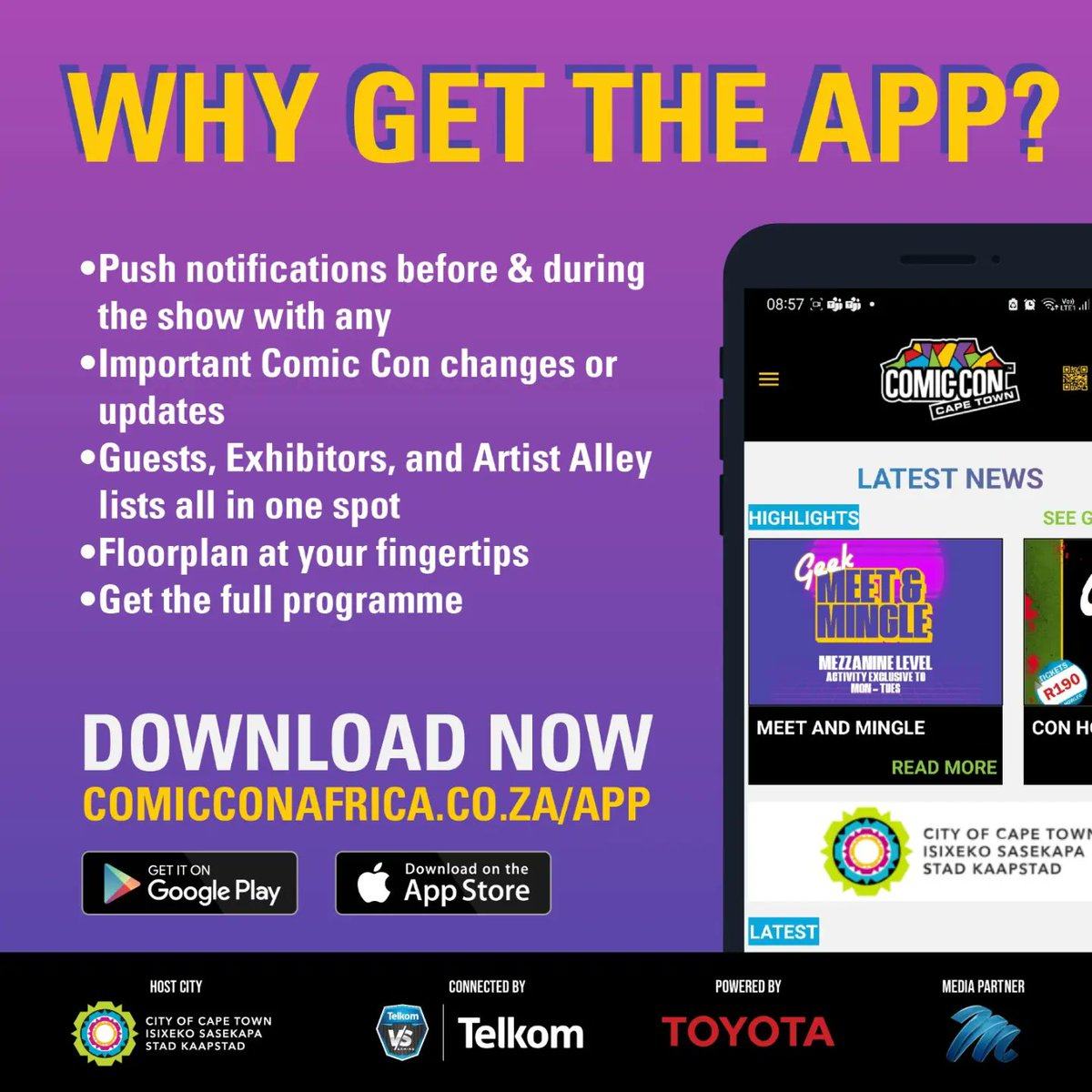 Stay App to date! HMU on the #CCCT Mobile App📱 Download now on Play store or App Store to see full CON programme, recap on announced talent, plan your CON days and get show updates and alerts. *trust me you are going to need the APP for all info on what's on the Con floor 😉