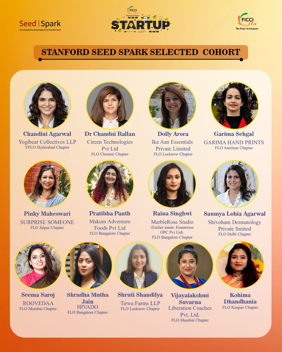 Congratulations to the 13 #FLO members chosen for vital #business #training and #support as early-stage #entreprenuers under #StanfordSeedSparkProgramme! Best wishes for a successful #learning journey and transformative impact ahead! #FLOStartUpCell #womenentrepreneurship