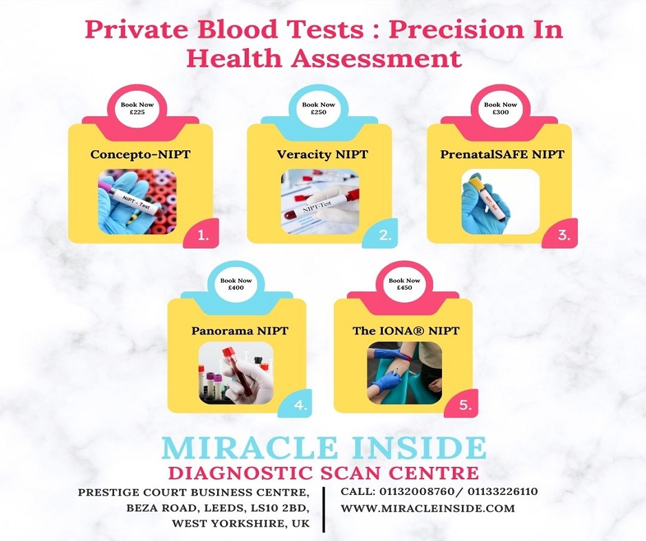 Did you know that private blood tests can provide valuable insights into your health beyond what standard screenings offer? 

Concepto-NIPT 
Veracity NIPT
PrenatalSAFE NIPT
Panorama NIPT
The IONA® NIPT

#privatebloodtests #healthscreening #wellnesscheck -@Miracleinside4D