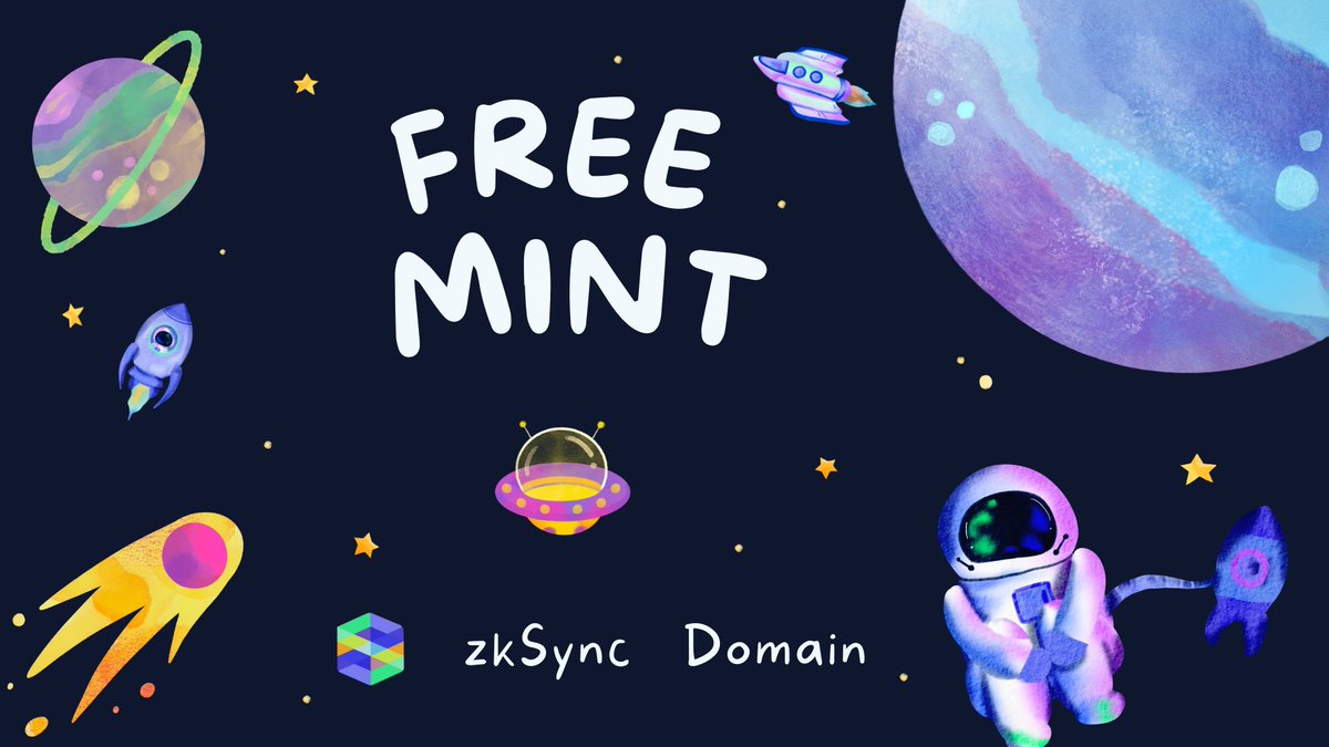 Got your #zkSync domain yet? Mint Domain👉 zns.is 🌐 Use a .zkSync domain to create a decentralized website for free, no server needed. ⏰ Own a .zkSync domain now to Free Mint multiple NFTs and meme coins, with trading coming SOON. 🎁 ZNS airdrop to 30…