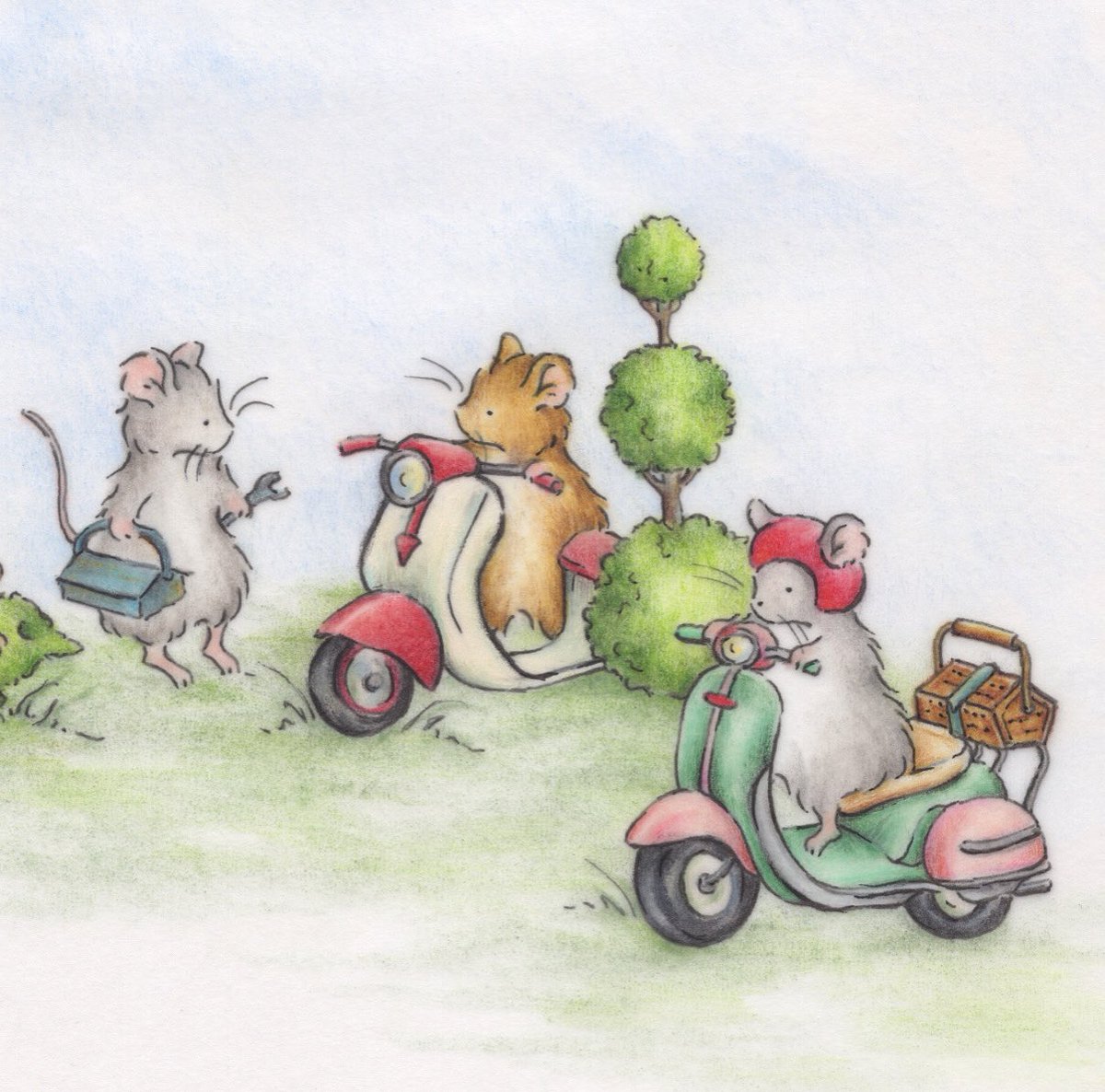 Nice day for a ride out! ❤️🐭 #morrismouse