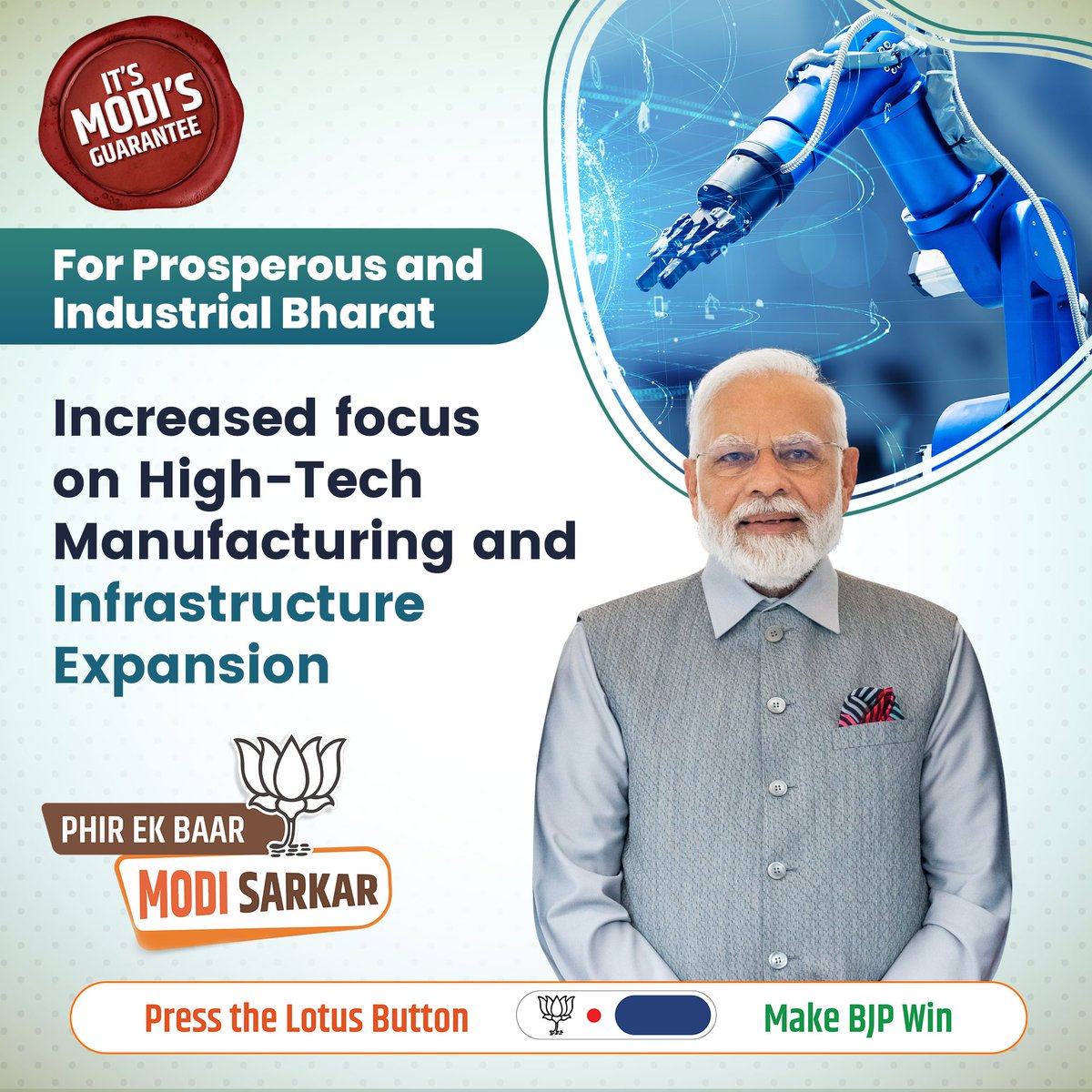 With India soon set to become the world’s third-largest economy, making the nation future-ready with energy independence & robust industry is #ModiKiGuarantee