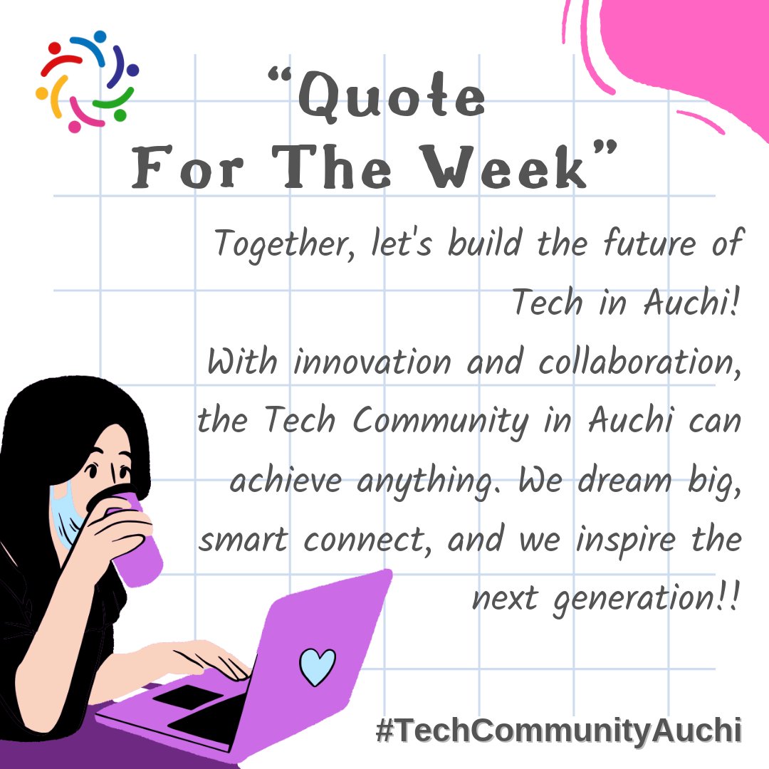 TechComAuchi's tweet photo. Quote For The Week !!
#Auchi
#TechCommunity
#TechCommunityAuchi
#EdoTechCommunity https://t.co/byQ82rLBYF