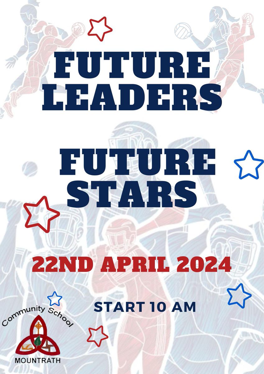 ⭐️Future Leaders Future Stars⭐️ GAA President Jarlath Burns will be visiting our school on Monday next 22nd April. Our GAA Future leaders have organised a blitz for 1st year hurlers and ladies footballers. Stay tuned for more details 📲