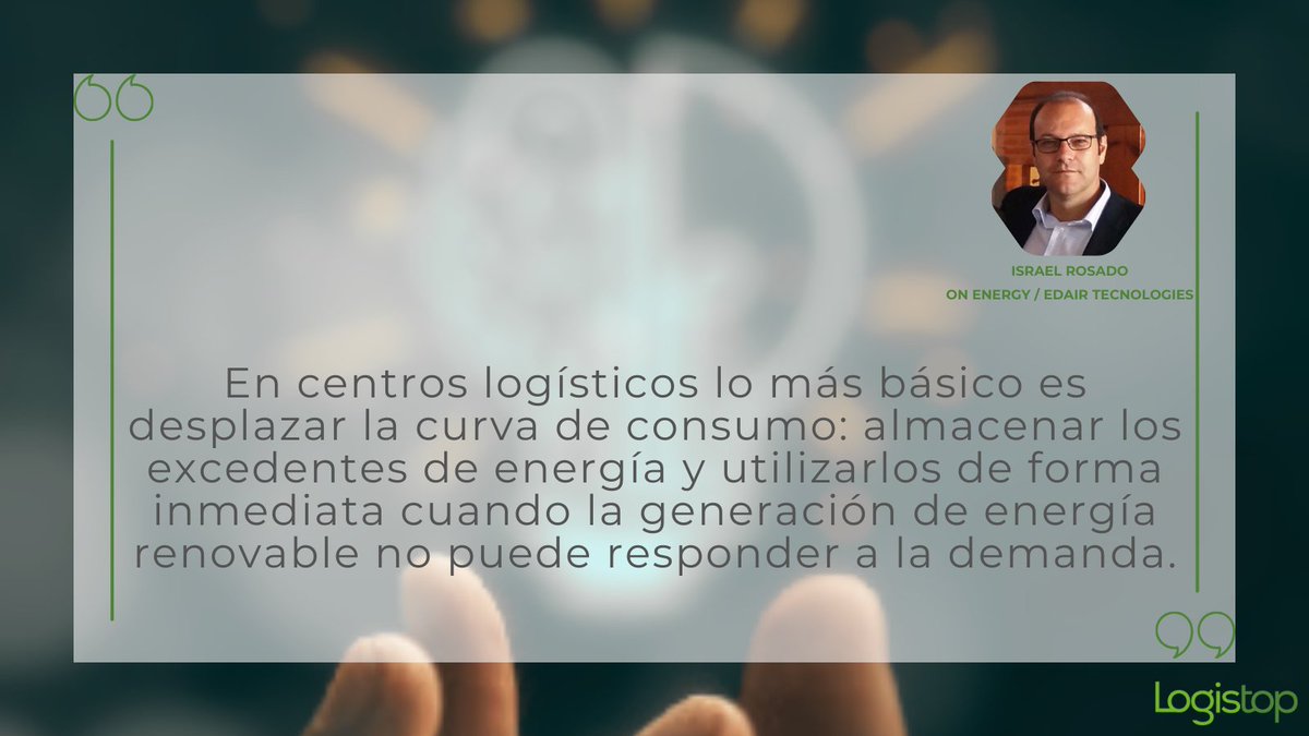 Israel Rosado (On Energy/Edair Tecnologies) en 'Baterías estacionarias en entornos logísticos' resaltó la importancia de los sist. de almacenamiento de energía en centros logísticos para gestión eficiente de demanda y optimizar el suministro. Más info.: lnkd.in/daQSuD6B