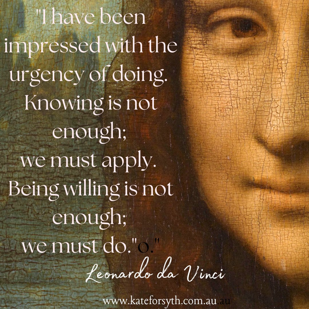 Leonardo da Vinci was born 15 April 1452 in Italy. I hope his words inspire you to do something today you've longed dreamt of doing!

#onthisday #leonardodavinci #creativeinspiration #kateforsythfairydust