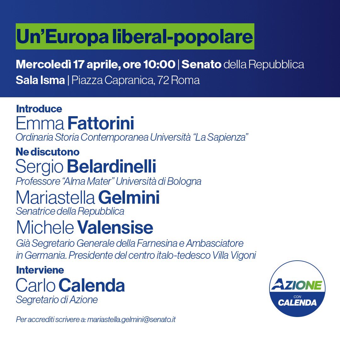 Roma in Azione (@roma_in_azione) on Twitter photo Per registrarsi mandare mail con il proprio nominativo a mariastella.gelmini@senato.it. Per gli uomini è richiesta la cravatta. Per registrarsi mandare mail con il proprio nominativo a mariastella.gelmini@senato.it. Per gli uomini è richiesta la cravatta.