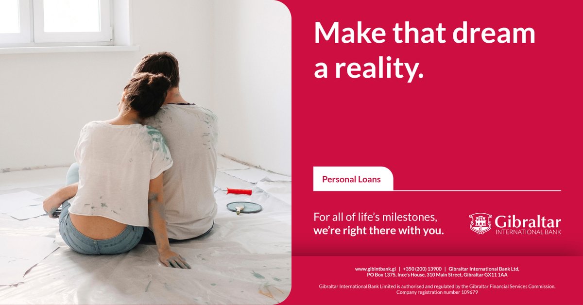 Explore the possibilities with our personal loan options, designed to help you make that dream a reality.

For all of life's milestones, we're right there with you.

Visit gibintbank.gi/personal-banki… to learn more