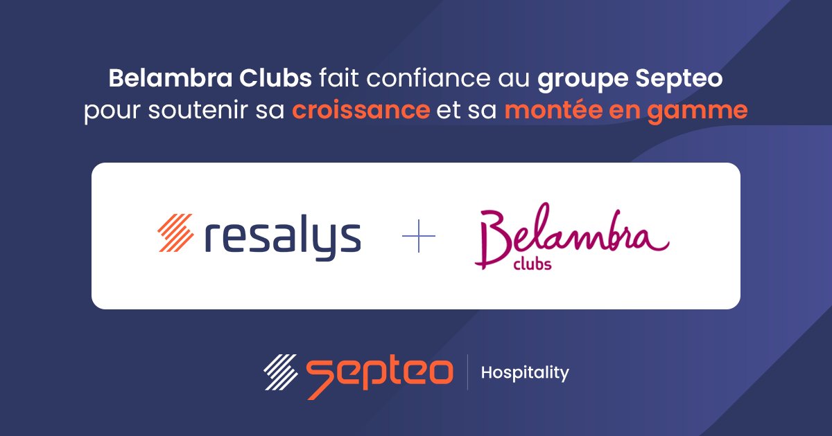 [#PressRelease] <a href="/Belambra/">Belambra Clubs</a> Clubs fait confiance au groupe Septeo, éditeur de #logiciels de référence en Europe, pour soutenir sa croissance et sa montée en gamme.

Continuez à lire sur notre site web ➡️ septeo.com/presse/belambr…
