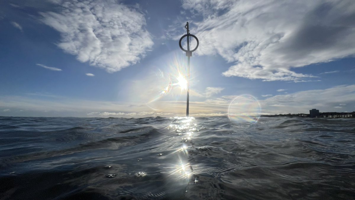 Twice as warm in the water as out it at Groyne 4 this morning. 👍