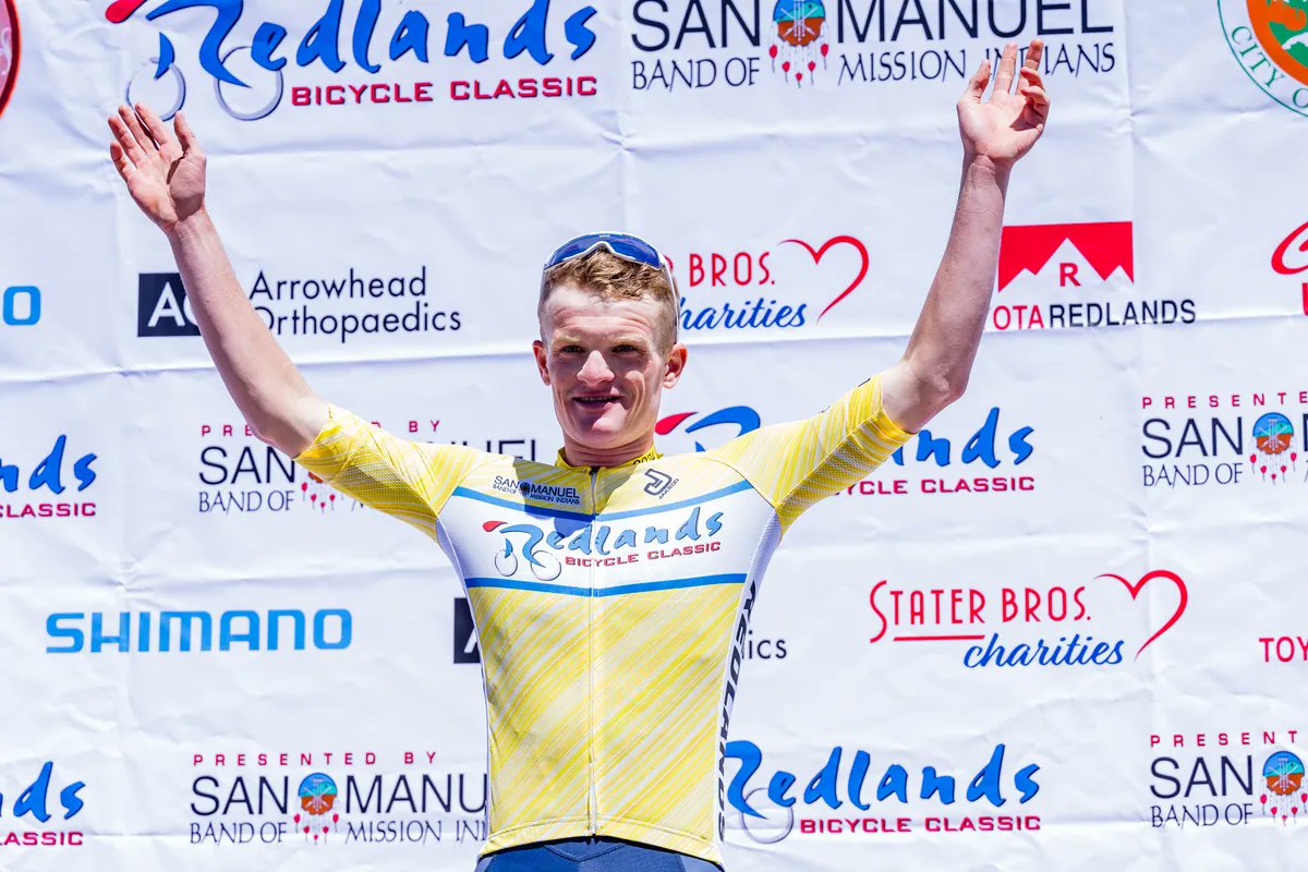 🥇 That's a familiar sight! @tylerstites1 seals the overall win of #RedlandsClassic24 for the third year in a row making it a threepeat 👏