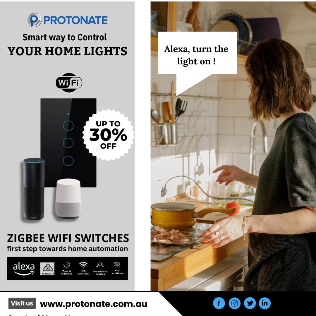 #Transform your #livingspace into a haven of innovation with #protonate Zigbee  #WiFi #Switches!

protonate.com.au

#SmartHome #WiFiSwitches #GameChanger #TechInnovation #SmartLiving #HomeAutomation