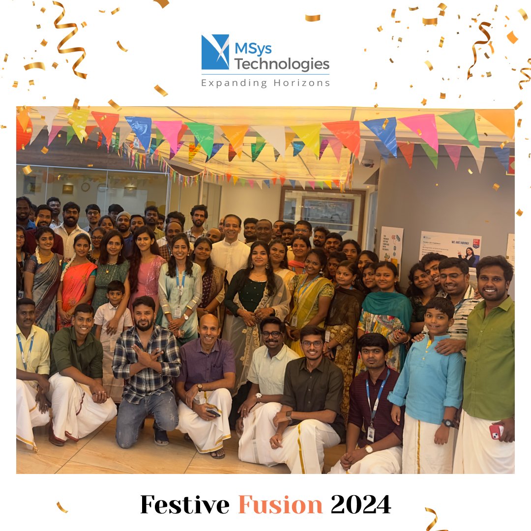 AziroTech's tweet photo. Bringing cultures together in a joyful fusion of festivities!
#FestiveFusion2024 at MSys Technologies was a whirlwind of games, laughter, and festive spirit.
Join us as we embrace diversity and create unforgettable memories together!
#FestiveFusion #FunatMSys https://t.co/YTb0lh2kwi