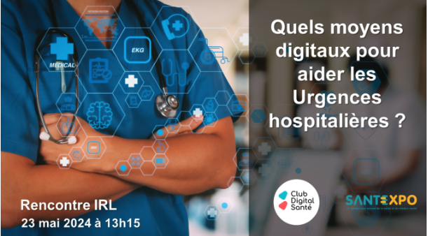 Partenaire de la #FNIM 📢#IRL du Club Digital Santé @hcsmeufr à @parisSANTEXPO « Quels moyens digitaux pour aider les Urgences hospitalières ? » animée @MedecinGeek Avec @Urgences_chrono - @CoutardPatrice @mybodyo - @EnchantedTools #esante #hcsmeufr 🔗club-digital-sante.info/rencontre-irl-…