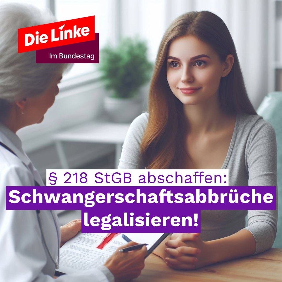 Eine von der Bundesregierung eingesetzte Expertenkommission empfiehlt #Schwangerschaftsabbrüche zu legalisieren. Die Debatte dazu darf nicht den Erzkonservativen, Rechtspopulisten und Antifeministen überlassen werden. Die Bundesregierung muss zügig handeln und den #§218 StGB