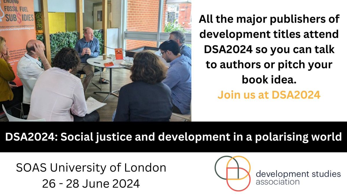 📚 All the major publishers will be at #DSA2024 📅 26–28 June 2024 📌 Online or in person at @SOAS University of London 🐦 𝗘𝗮𝗿𝗹𝘆 𝗕𝗶𝗿𝗱 𝗿𝗲𝗴𝗶𝘀𝘁𝗿𝗮𝘁𝗶𝗼𝗻 𝗶𝘀 𝗻𝗼𝘄 𝗼𝗽𝗲𝗻! For more info and to register, visit our website ⤵️ buff.ly/4amHJoE