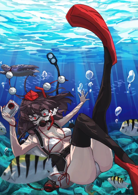 #気温が高いので気が早いが水着絵が見たい 