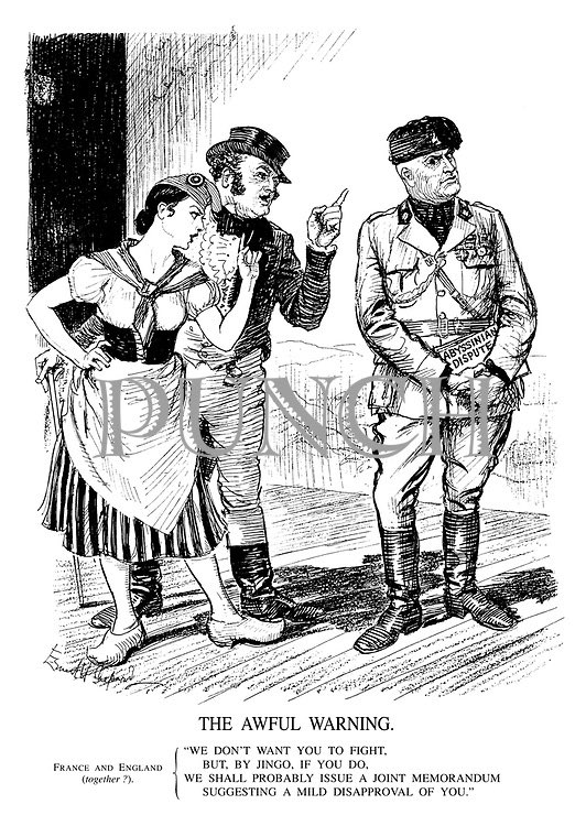 As Western states unite to condemn Iran for its massive attack, I’m reminded of this prewar Punch cartoon of Britain and France telling off Mussolini. There must be consequences for Iran’s aggression. An angry communiqué is not a consequence.