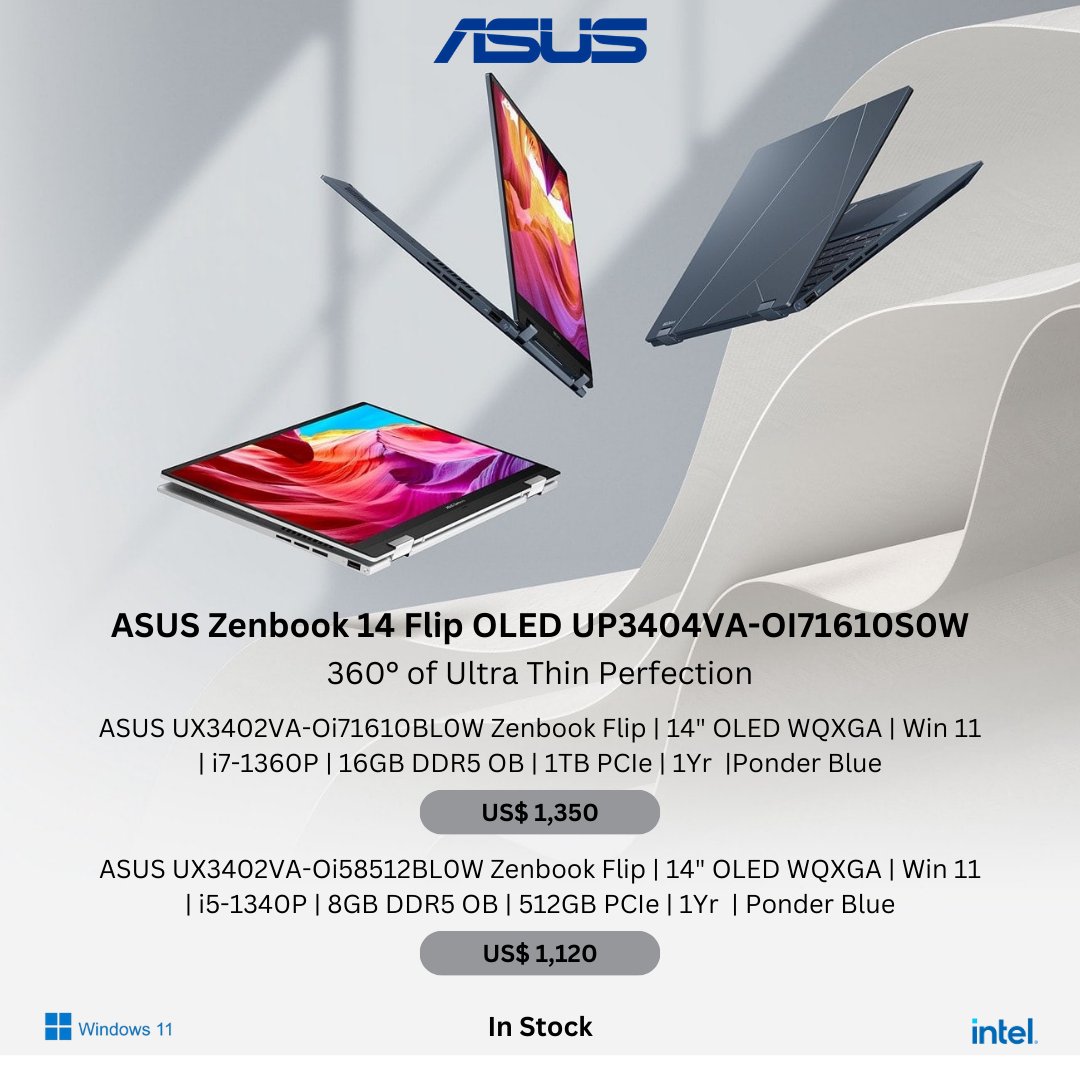 MicroMan_Zim's tweet photo. The versatile Zenbook 14 Flip OLED is everything you need for your busy on-the-go lifestyle. https://t.co/5Ja7ba1qFV